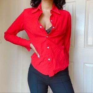 Anne Klein Corduroy Long Sleeve Shirt
